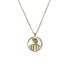ZALESKA Gold Amethyst "Desert Sunrise" Necklace